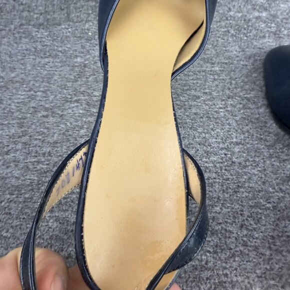 ✅VTG Fashion Craft Heels Womens 7.5 2A/4A Blue Leather Ankle Strap✅Nostalgia USA - Picture 4 of 14